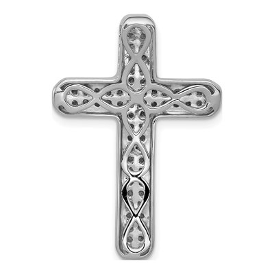 14K White Gold 1/2 ct tw Diamond Cross Slide Pendant – view 4