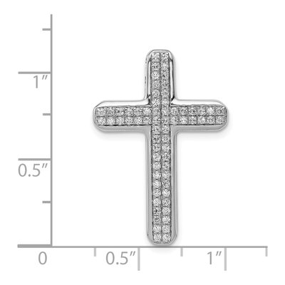 14K White Gold 1/2 ct tw Diamond Cross Slide Pendant – view 5