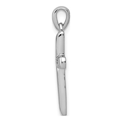 14K White Gold 1/10 ct tw Diamond Small Cross Pendant – view 3
