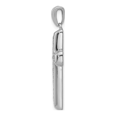 14K White Gold 1/10 ct tw Diamond Cross Pendant – view 3