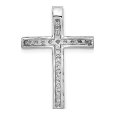 14K White Gold 3/8 ct tw Diamond Cross Slide Pendant – view 4