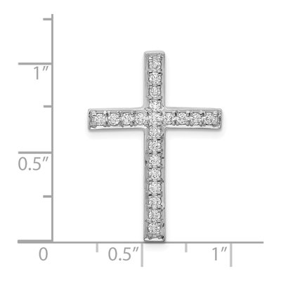 14K White Gold 3/8 ct tw Diamond Cross Slide Pendant – view 5