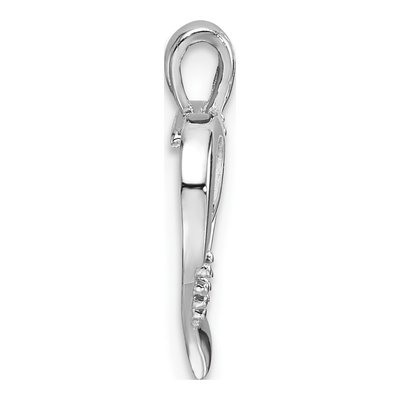 14K White Gold Heart Cross Pendant Mounting – view 2