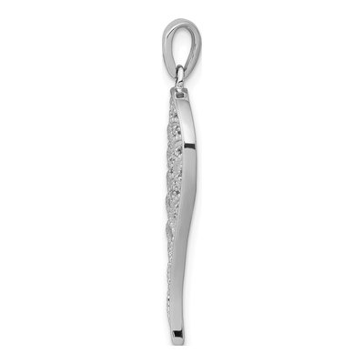 14K White Gold 1/20 ct tw Diamond Open-Work Wing Pendant – view 3