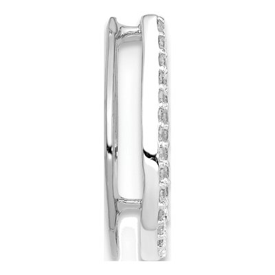 14K White Gold 1/6 ct tw Diamond Horseshoe Slide Pendant – view 3