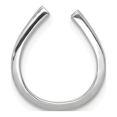 14K White Gold 1/6 ct tw Diamond Horseshoe Slide Pendant – view 5