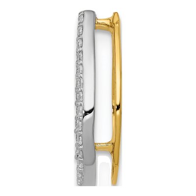 14K Yellow Gold 1/6 ct tw Diamond Horseshoe Slide Pendant – view 3