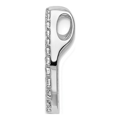 14K White Gold 1/4 ct tw Diamond Horseshoe Slide Pendant – view 3