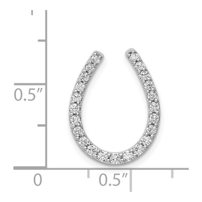 14K White Gold 1/3 ct tw Diamond Horseshoe Charm – view 5