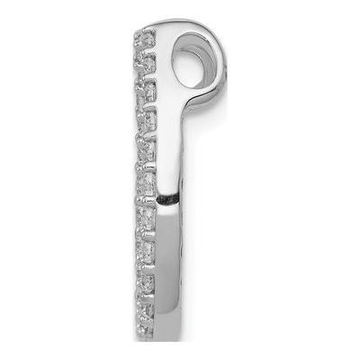 14K White Gold 1/3 ct tw Lab-Grown Diamond Horseshoe Slide Pendant – view 3