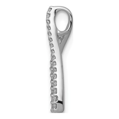 14K White Gold 1/8 ct tw Diamond Wishbone Slide Pendant – view 3