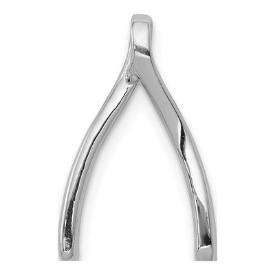 14K White Gold 1/8 ct tw Diamond Wishbone Slide Pendant – view 4