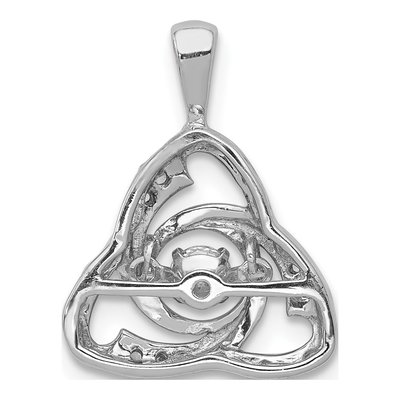 14K White Gold 1/5 ct tw Diamond Vibrant Moving Celtic Pendant – view 4