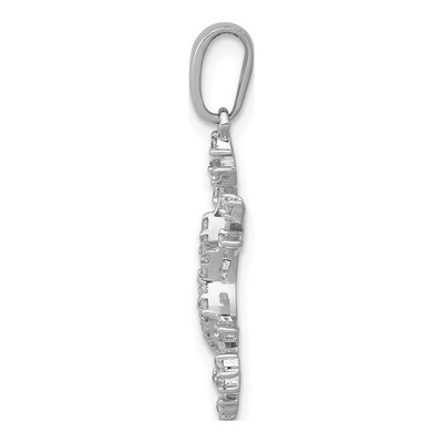 14K White Gold 1/6 ct tw Diamond Snowflake Pendant – view 3