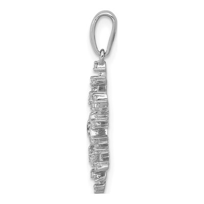 14K White Gold 1/6 ct tw Diamond Snowflake Pendant – view 3