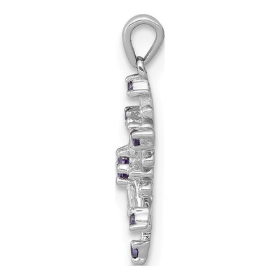14K White Gold 1/10 ct tw Diamond Snowflake Pendant – view 3