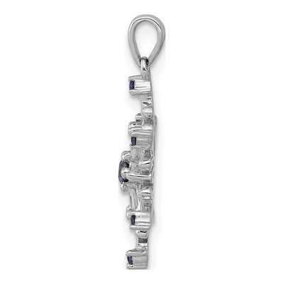 14K White Gold 1/6 ct tw Diamond Snowflake Pendant – view 3