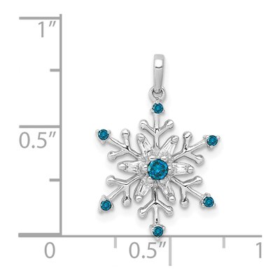 14K White Gold 1/6 ct tw Diamond Snowflake Pendant – view 5