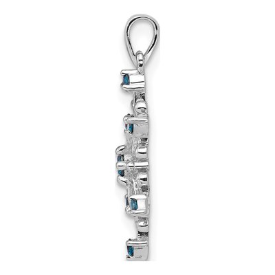 14K White Gold 1/4 ct tw Diamond Snowflake Pendant – view 3