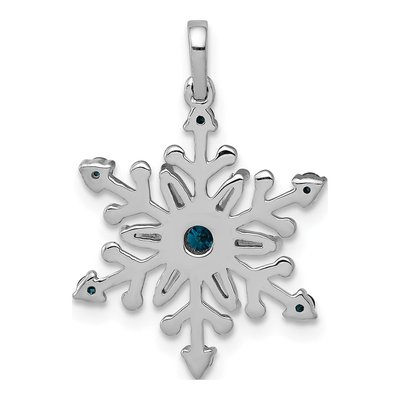 14K White Gold 1/4 ct tw Diamond Snowflake Pendant – view 4