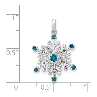14K White Gold 1/4 ct tw Diamond Snowflake Pendant – view 5