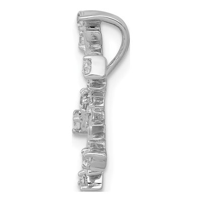 14K White Gold 1/6 ct tw Diamond Snowflake Slide Pendant – view 3