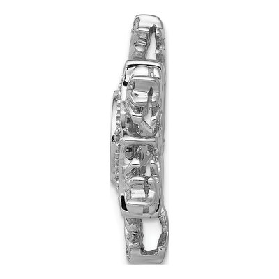 14K White Gold 3/8 ct tw Lab-Grown Diamond Snowflake Slide Pendant – view 3