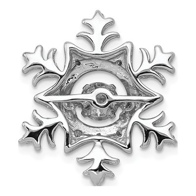 14K White Gold 3/8 ct tw Lab-Grown Diamond Snowflake Slide Pendant – view 4