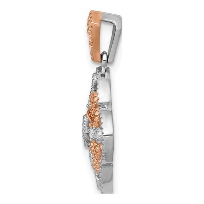 14K White Gold 1/10 ct tw Diamond Vintage Pendant – view 3