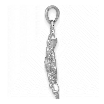 14K White Gold 1/4 ct tw Lab-Grown Diamond Filigree Pendant – view 3