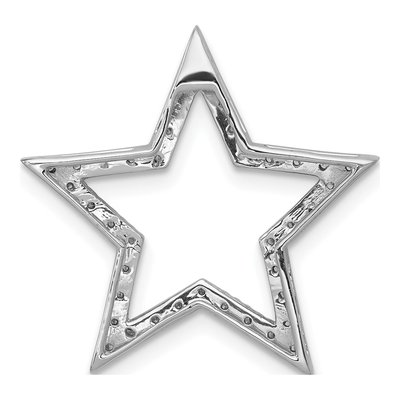 14K White Gold 1/6 ct tw Diamond Star Slide Pendant – view 4