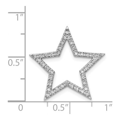 14K White Gold 1/6 ct tw Diamond Star Slide Pendant – view 5