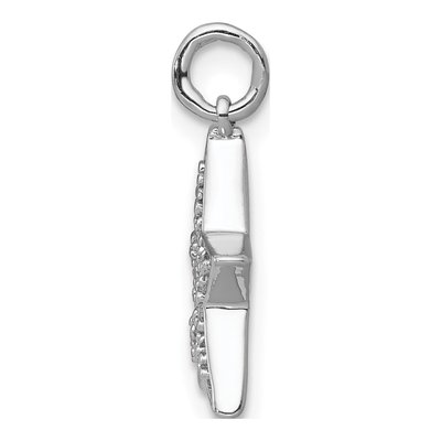 14K White Gold 1/20 ct tw Diamond Star Charm – view 3