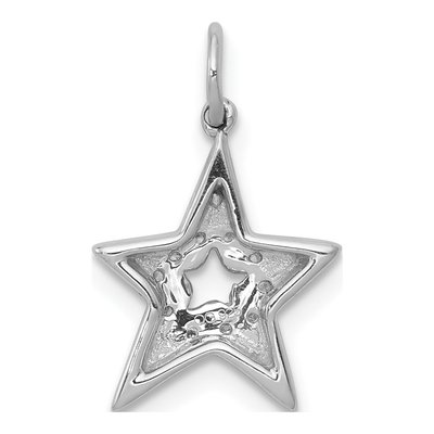 14K White Gold 1/20 ct tw Diamond Star Charm – view 4