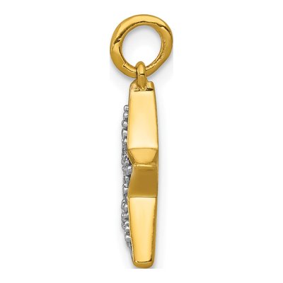 14K Yellow Gold 1/20 ct tw Diamond Star Charm – view 3