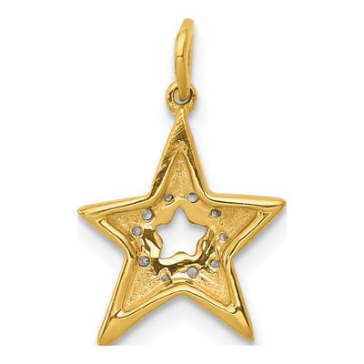 14K Yellow Gold 1/20 ct tw Diamond Star Charm – view 4