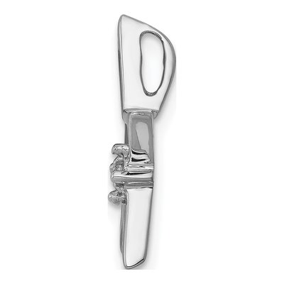 14K White Gold Diamond Star Slide Pendant – view 3