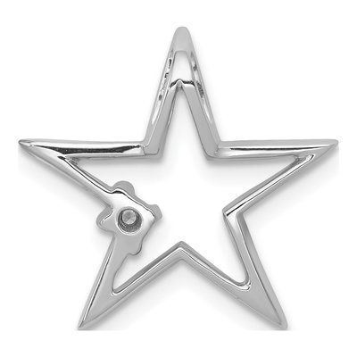 14K White Gold Diamond Star Slide Pendant – view 4