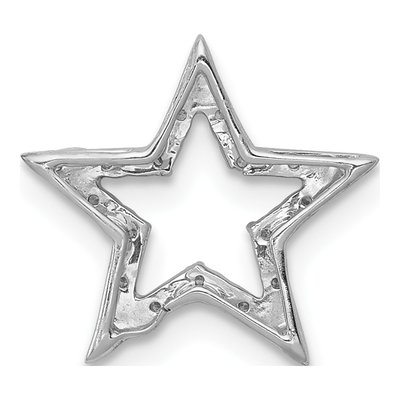 14K White Gold 1/20 ct tw Diamond Star Slide Pendant – view 3