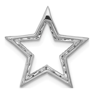 14K White Gold 1/10 ct tw Diamond Star Slide Pendant – view 4