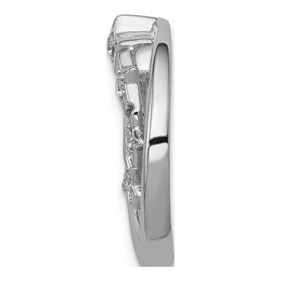 14K White Gold 1/15 ct tw Diamond Stars Slide Pendant – view 3