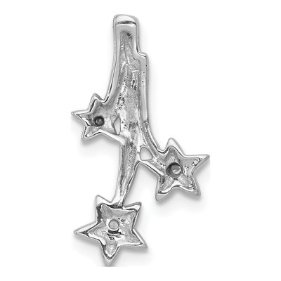 14K White Gold Diamond Shooting Stars Slide Pendant – view 4