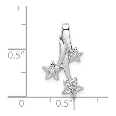 14K White Gold Diamond Shooting Stars Slide Pendant – view 5