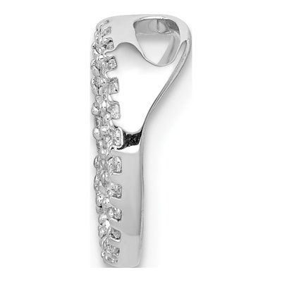 14K White Gold 1/6 ct tw Diamond Peace Sign Slide Pendant – view 3