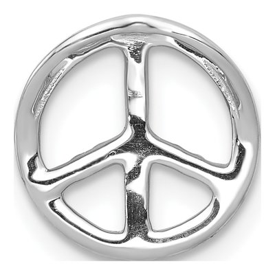 14K White Gold 1/6 ct tw Diamond Peace Sign Slide Pendant – view 4