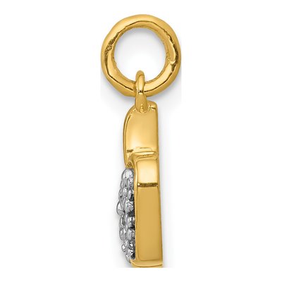 14K Yellow Gold Diamond Apple Pendant – view 2