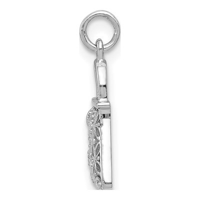 14K White Gold Diamond Handbag Pendant – view 2