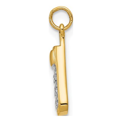 14K Yellow Gold Diamond Cell Phone Charm – view 3