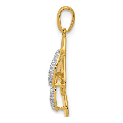 14K Yellow Gold 0.09 ct tw Diamond Flip Flops Charm – view 3