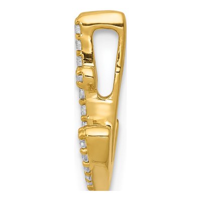 14K White Gold 1/10 ct tw Diamond Anchor Slide Pendant – view 3